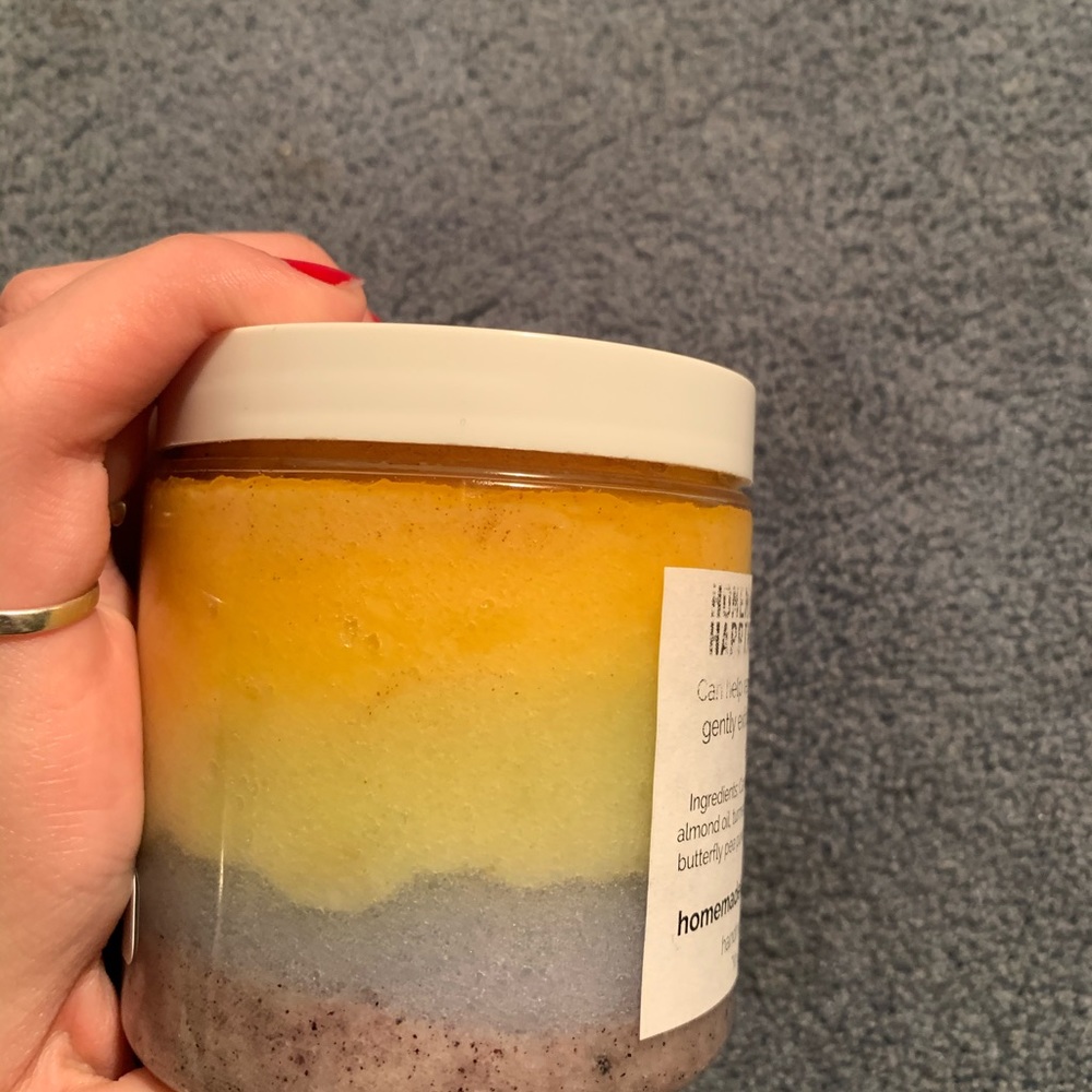 Body scrub handmade rainbow